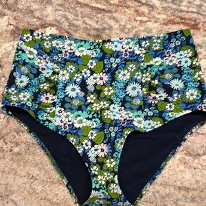 Floral High-Waisted Bikini Bottoms
